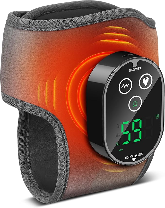 Ankle Brace with Heat & Vibration | Cordless Massager Wrap for Ankle, Foot & Wrist