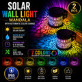 Solar-Powered Datura Lantern Light Wall Lamp Outdoor Garden Patio Walkway Decorations 1Pcs/2Pack Lighting for Garden Decor