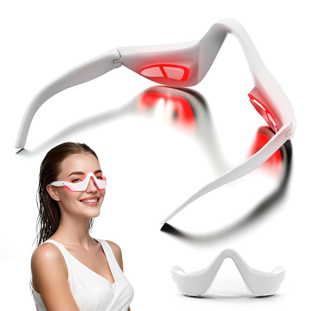 3D Eye Massager | Wireless Red Light & Vibration for Tired Eyes