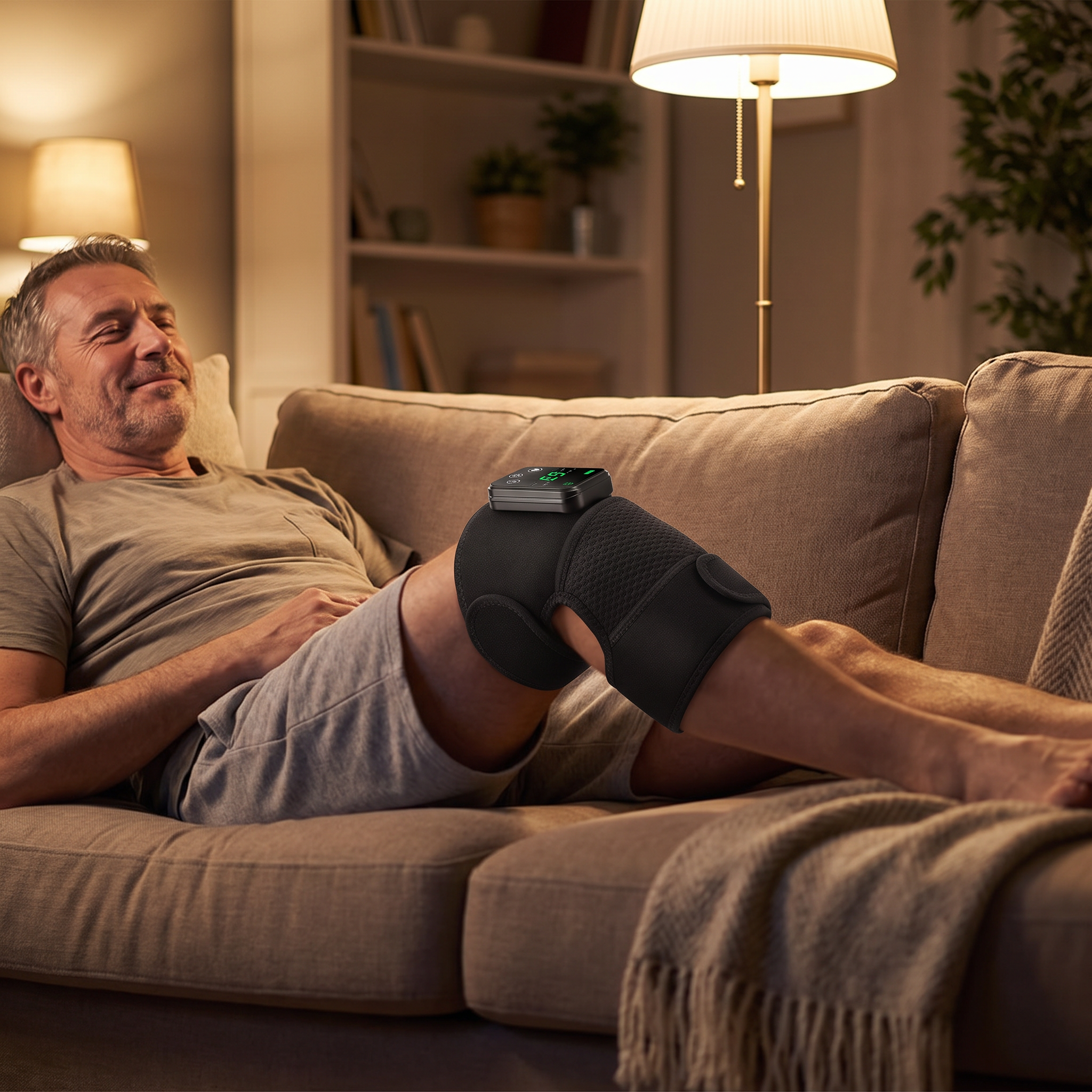 Heated Knee Massager with Vibration | 3-in-1 Cordless Wrap for Knee, Shoulder & Elbow