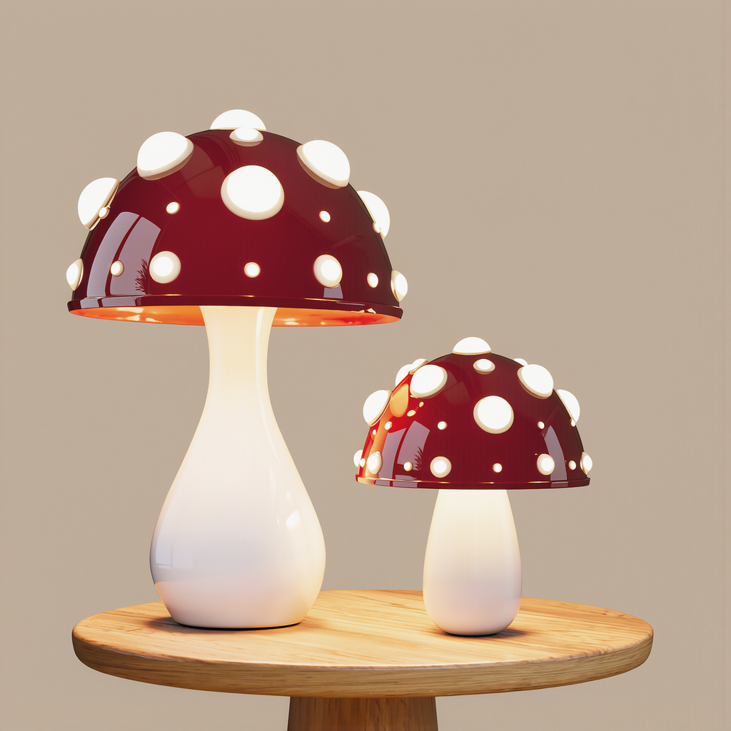LED Mushroom Table Lamp - lifestyle