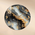 Blue & Gold Marble Wall Clock - lifestyle