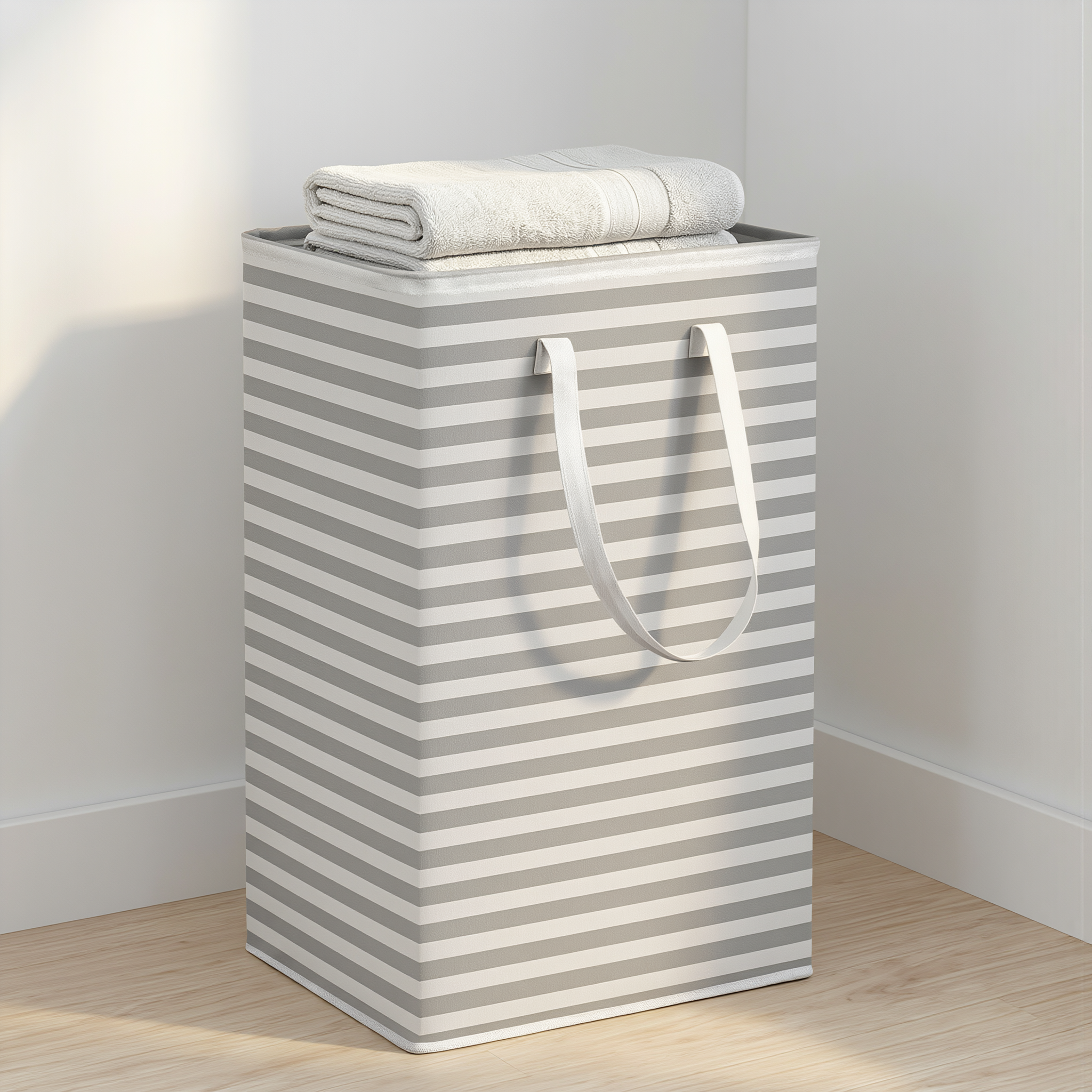 Lauva | 75L Waterproof Laundry Basket | Foldable Fabric Clothes Hamper with Handles