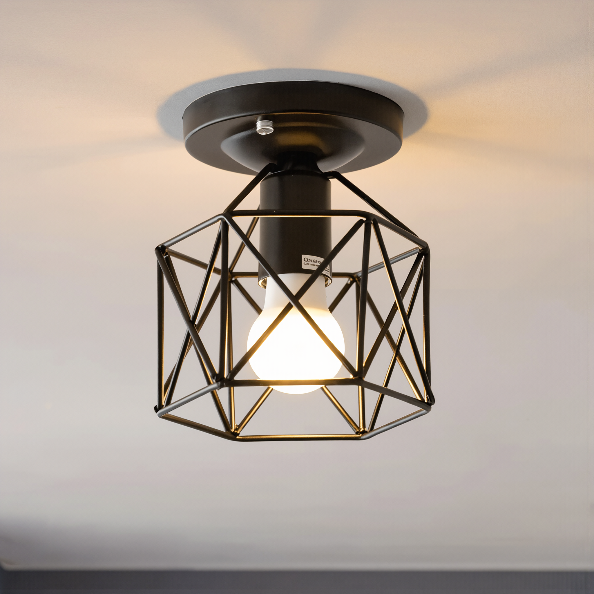 Modern Gold Ceiling Light - lifestyle
