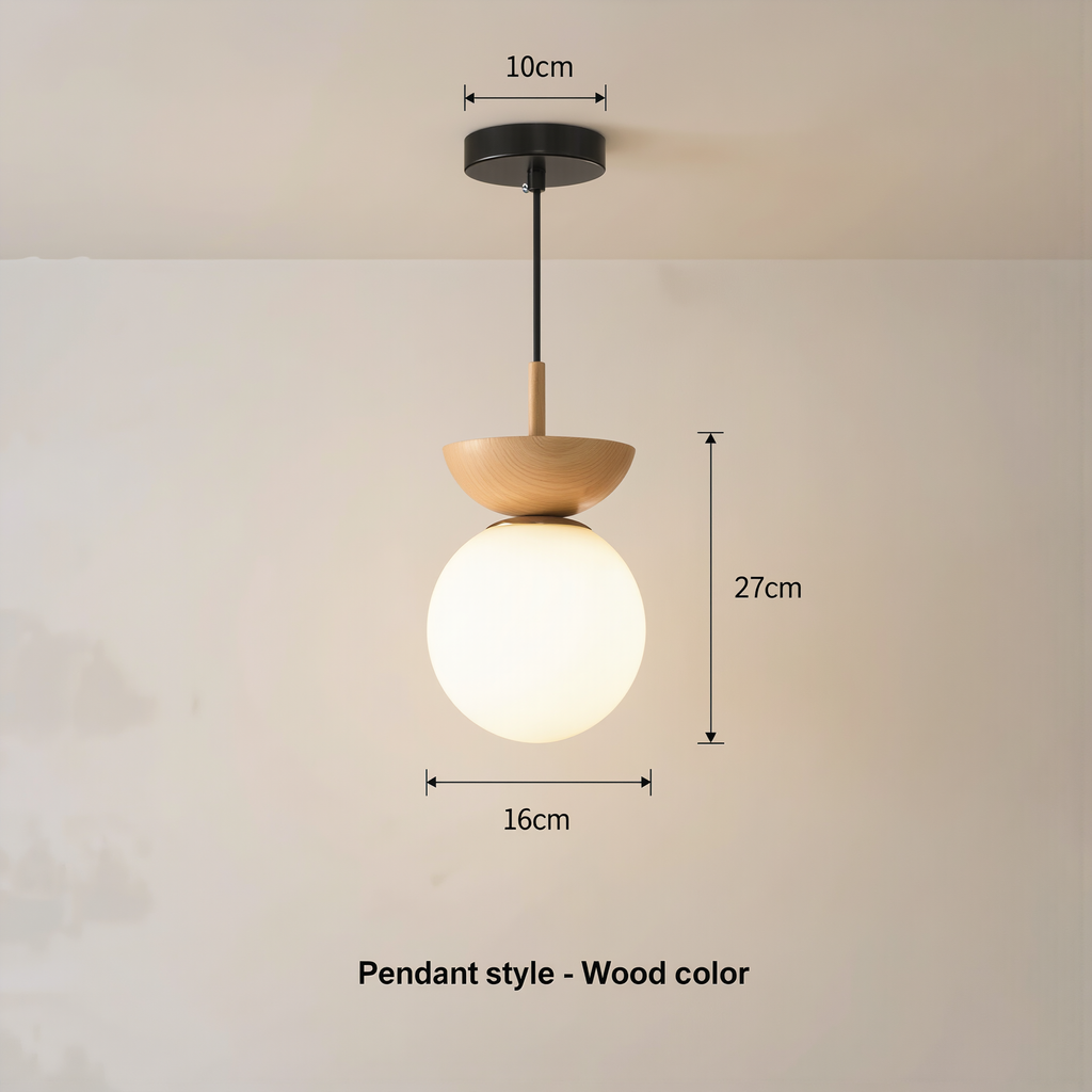 Modern Nordic Glass Ball Ceiling Pendant Light - lifestyle