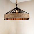 Rustic Hemp Rope Pendant Light - lifestyle