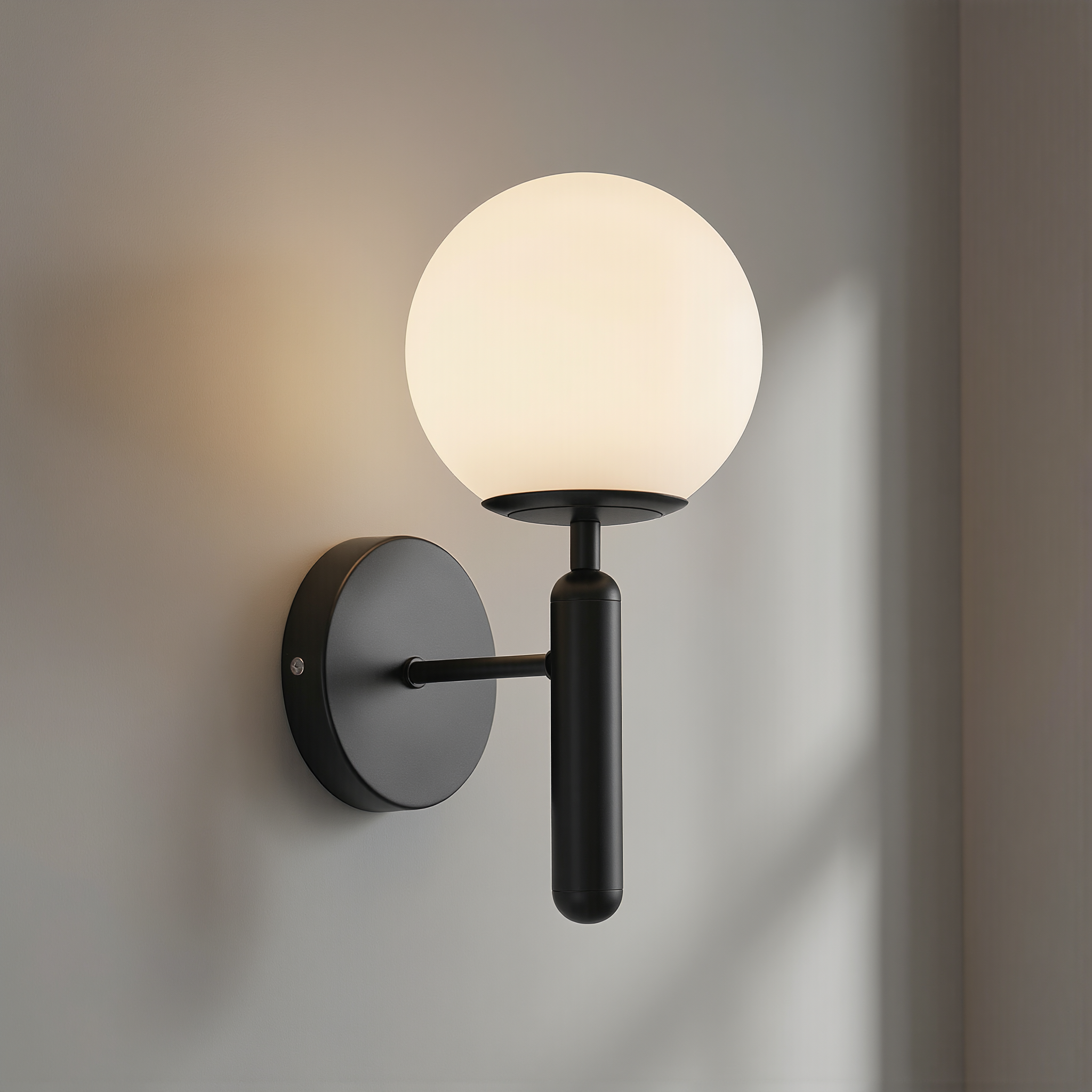 Modern Glass Globe Wall Sconce - lifestyle