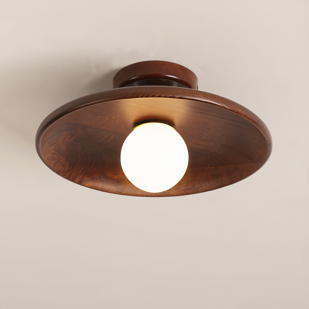 Modern Wooden Ceiling Light - lifestyle