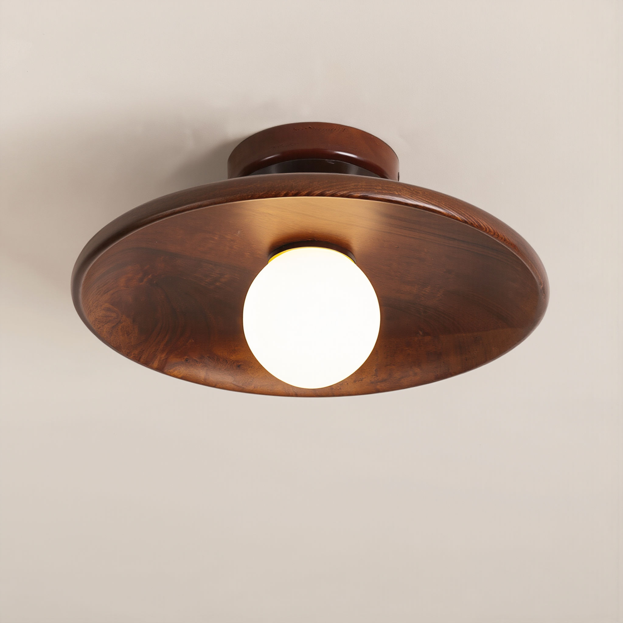 Modern Wooden Ceiling Light - lifestyle