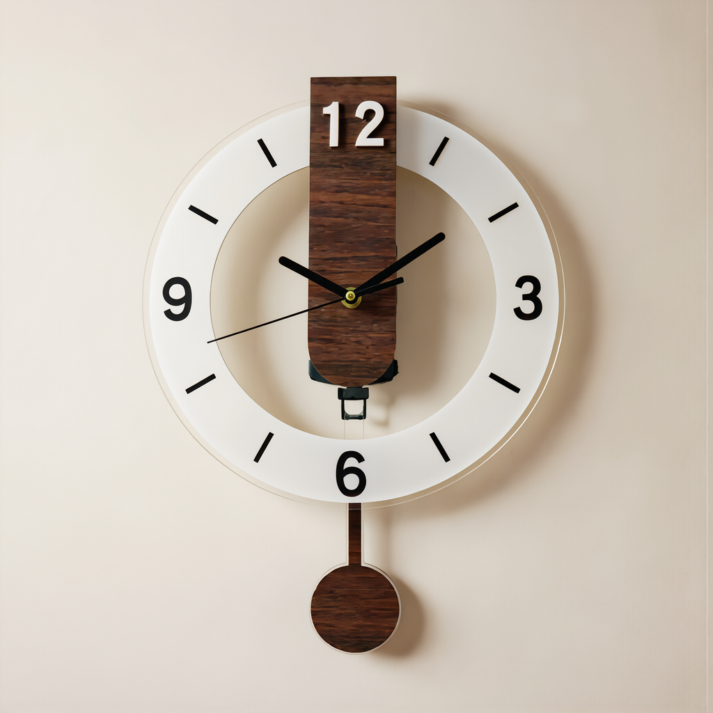 Minimalist Pendulum Wall Clock - lifestyle