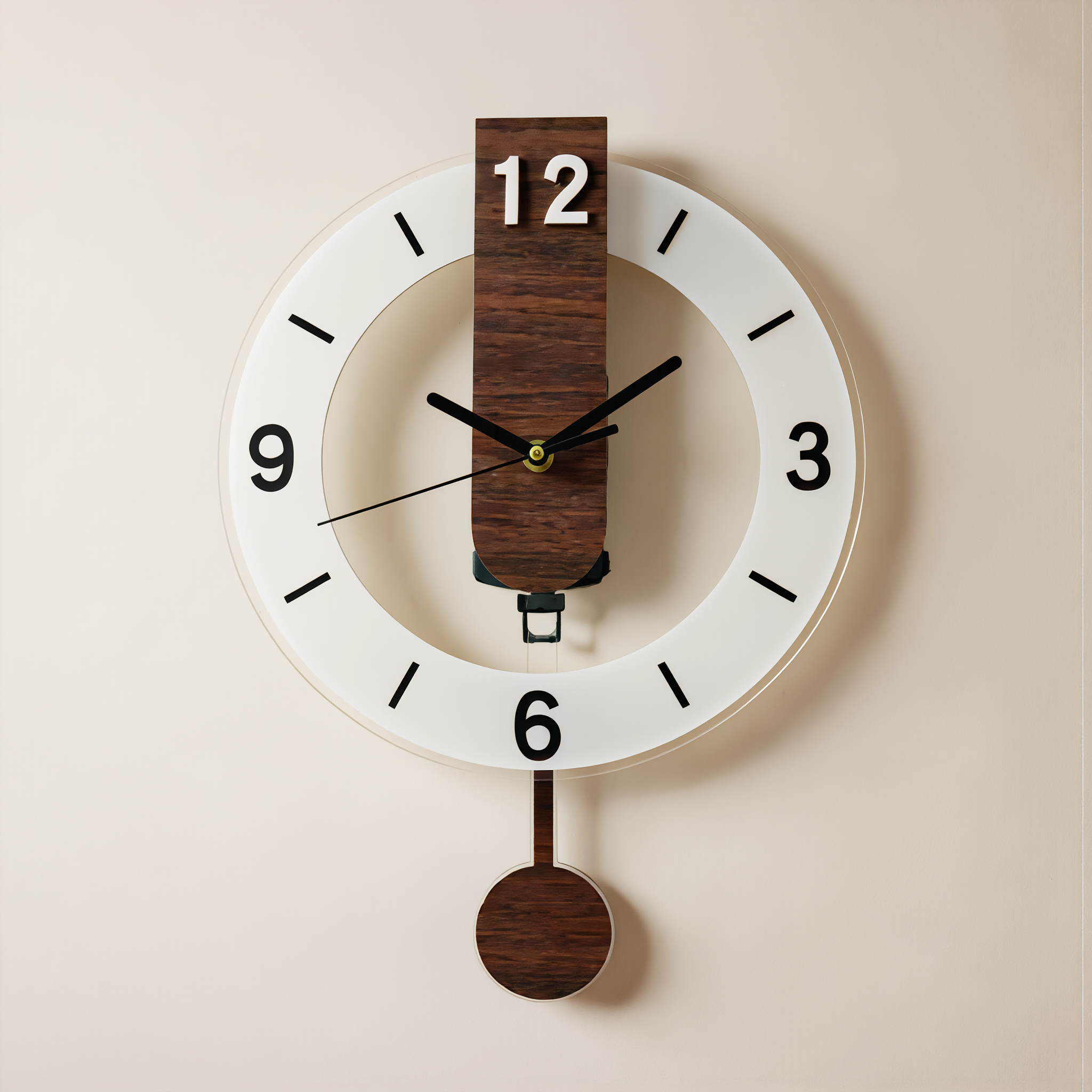 Minimalist Pendulum Wall Clock - lifestyle