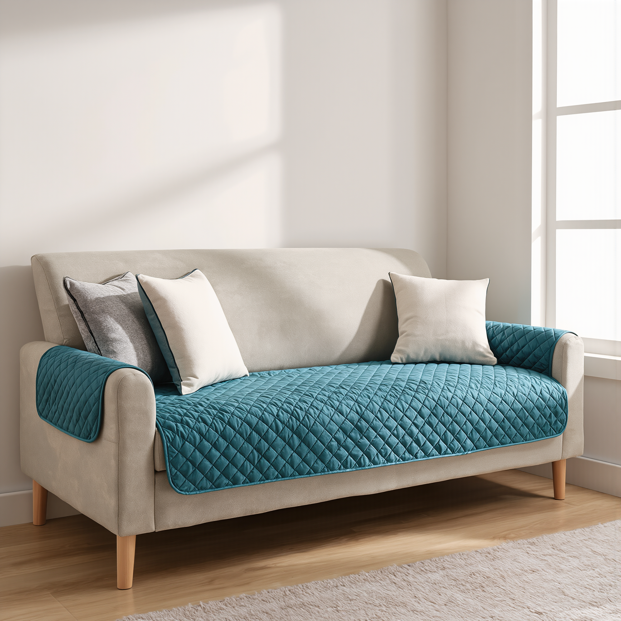 Waterproof Sofa Cover lifestyle photo on a living room sofa