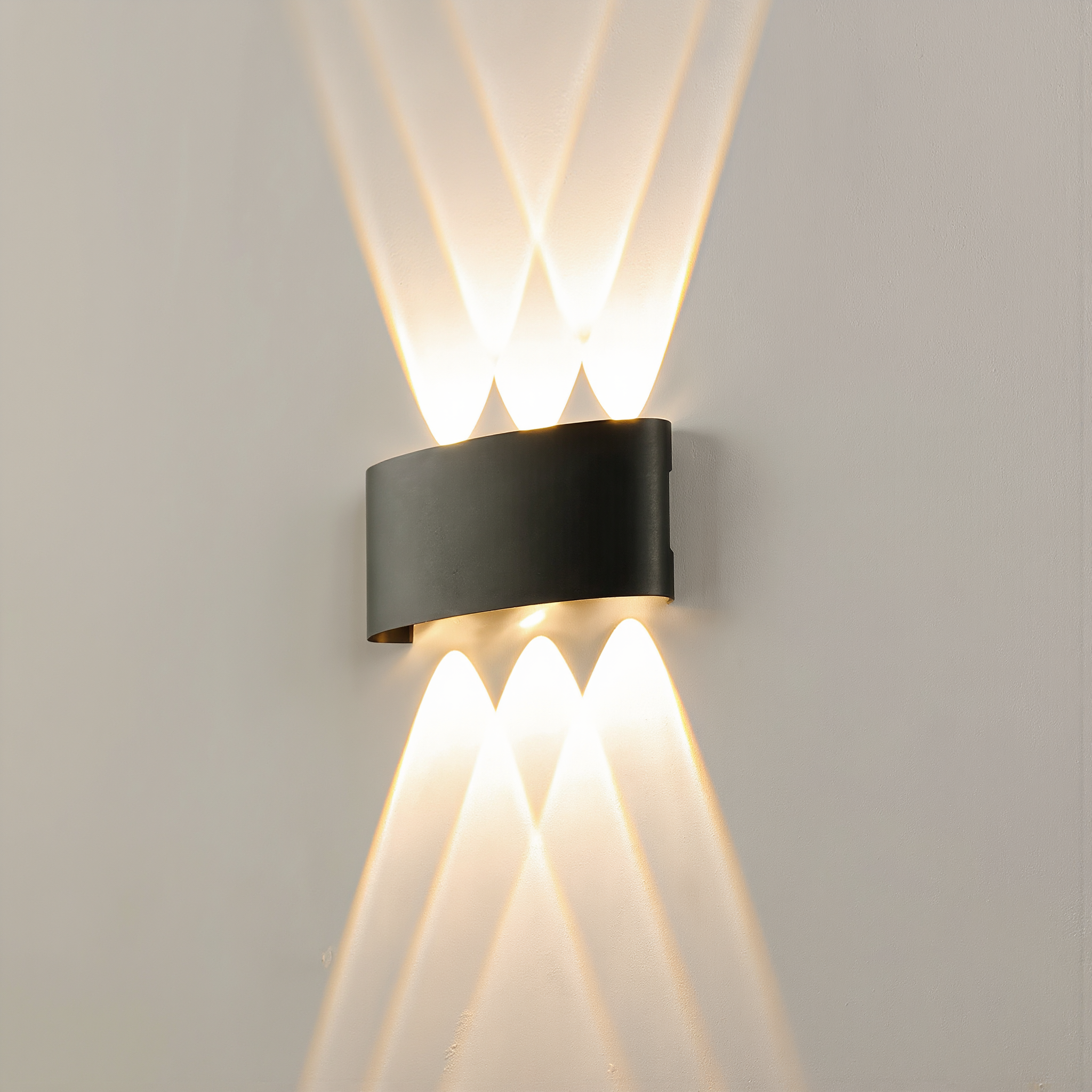 Modern Dual Beam LED Wall Light - lifestyle