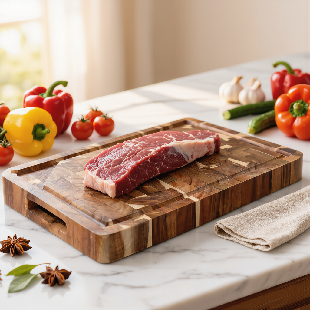 Acacia Wood Cutting Board | Durable End Grain Kitchen Chopping Block