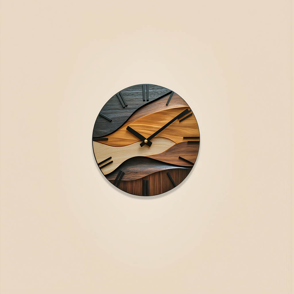 Artistic Round Wall Clock - lifestyle
