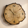 Rustic Wood Slice Wall Clock - lifestyle