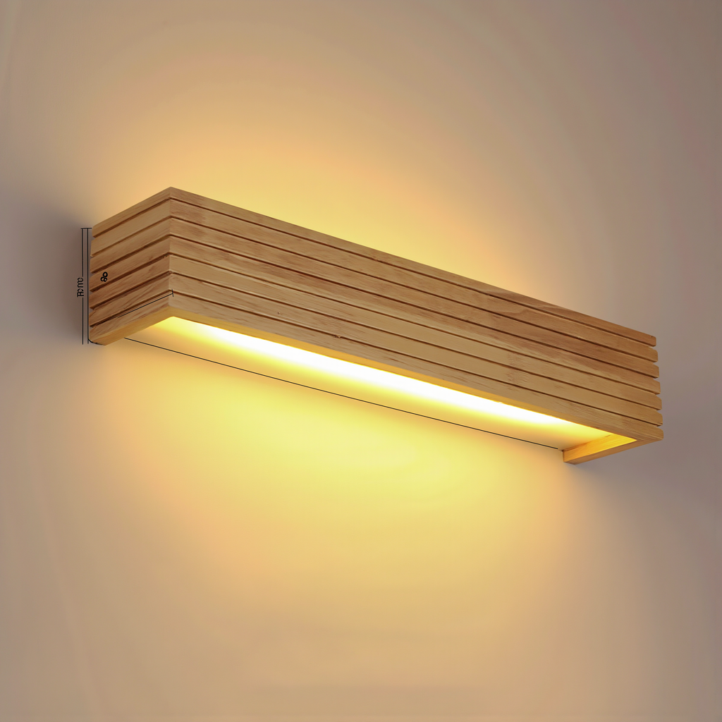 Modern Wooden LED Wall Lamp - lifestyle
