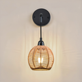 Boho Rattan Wall Lamp - lifestyle