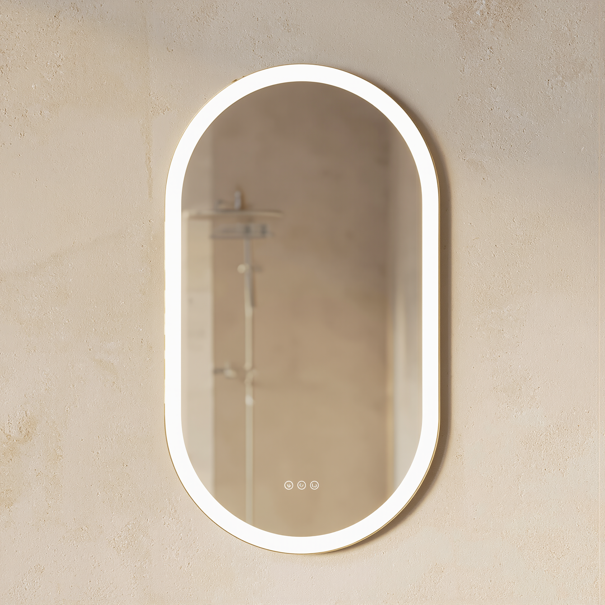 LumoOval Bathroom Mirror - lifestyle