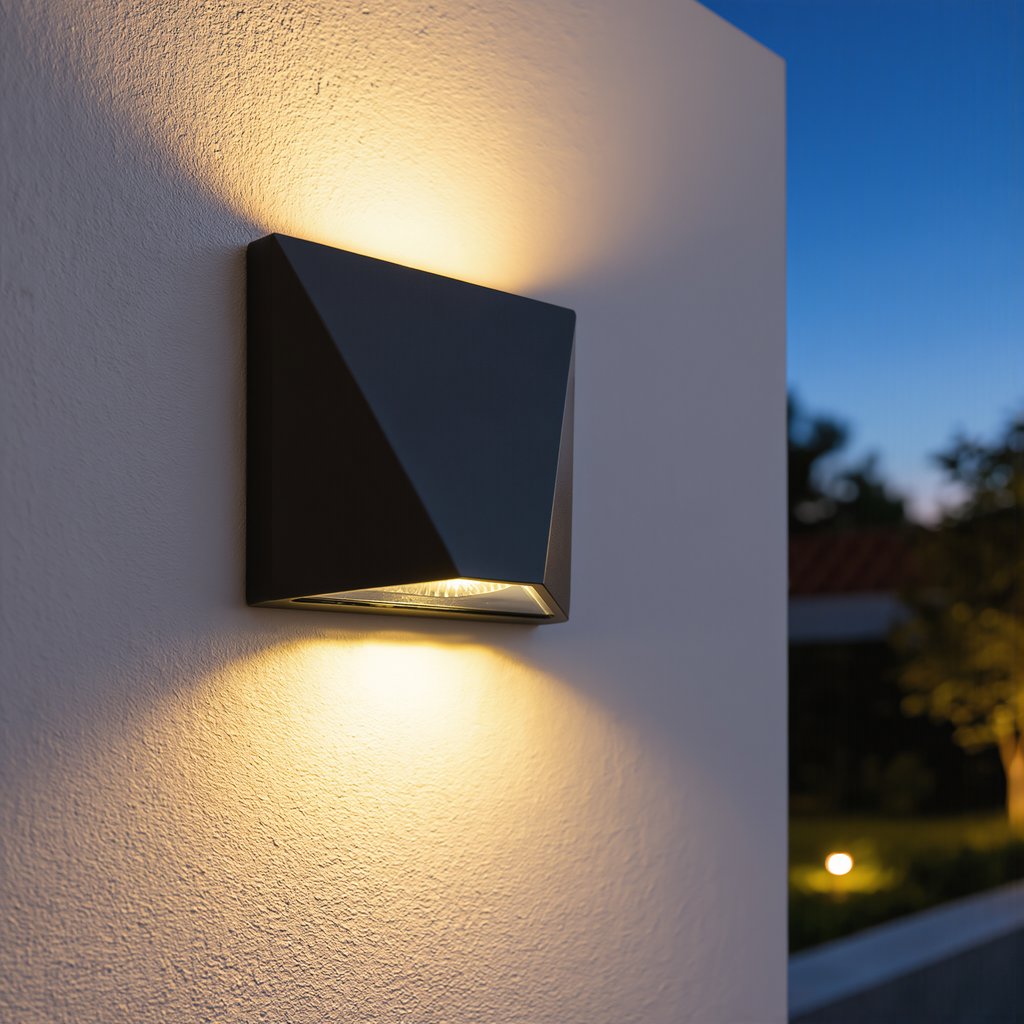 Modern Black LED Wall Light | 5W Waterproof Aluminium Outdoor Lamp