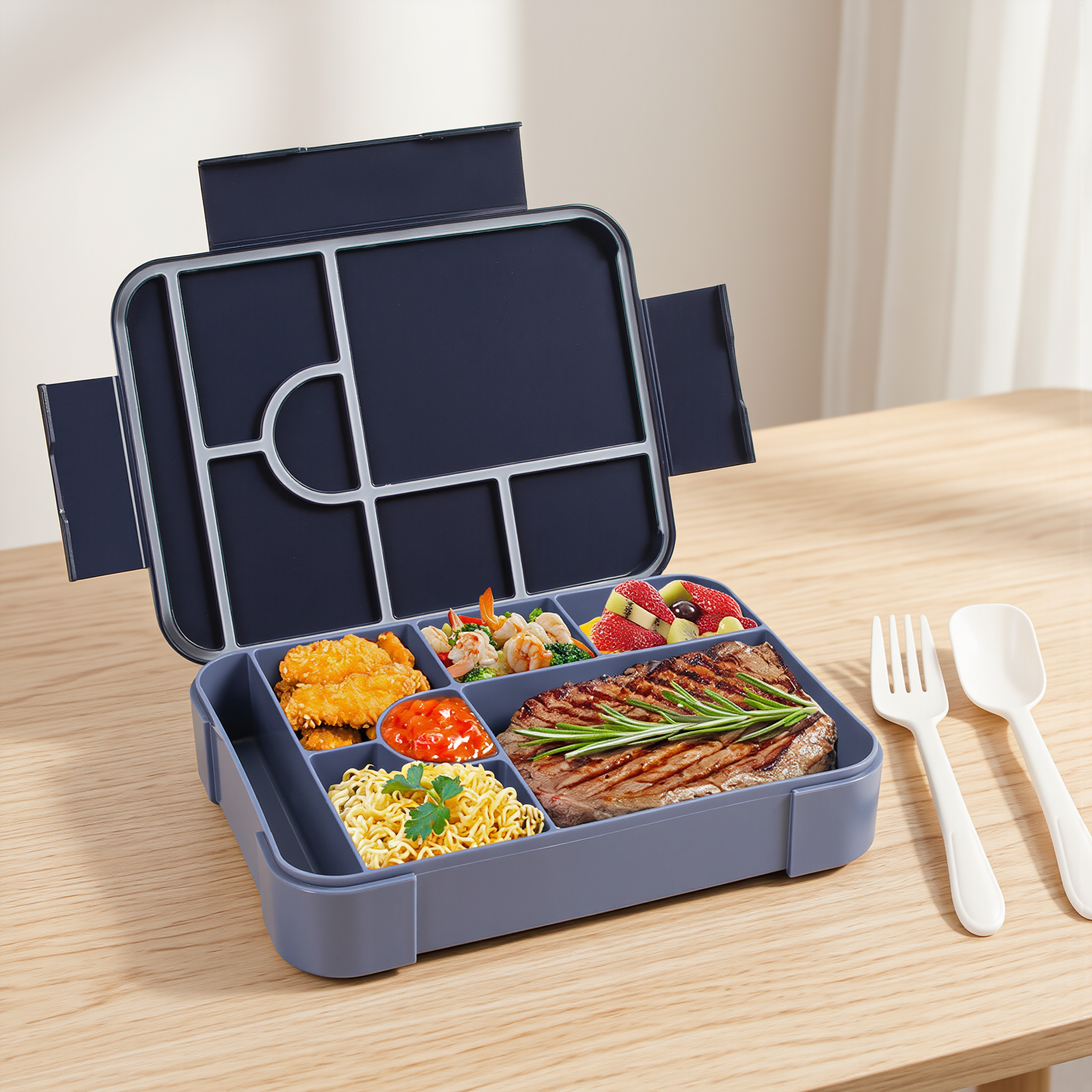 BentoMax | 1330ml Large Capacity Leak-Proof Bento Lunch Box – Microwave & Portable Food Container