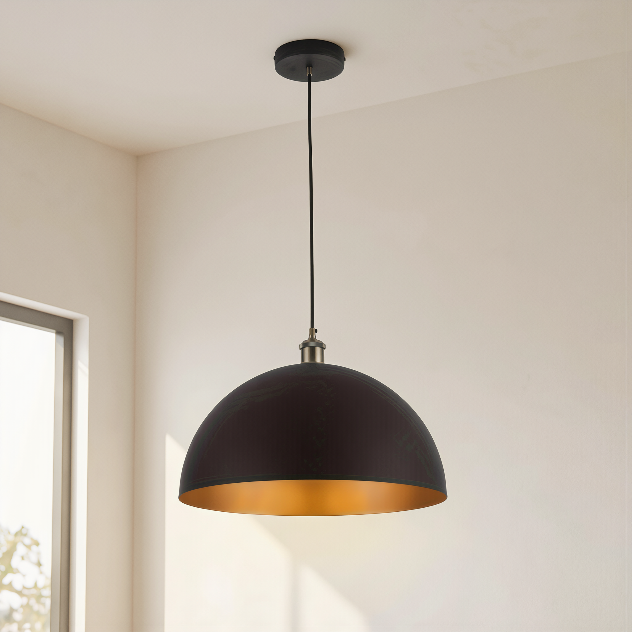Vintage Industrial Dome Pendant Light - lifestyle