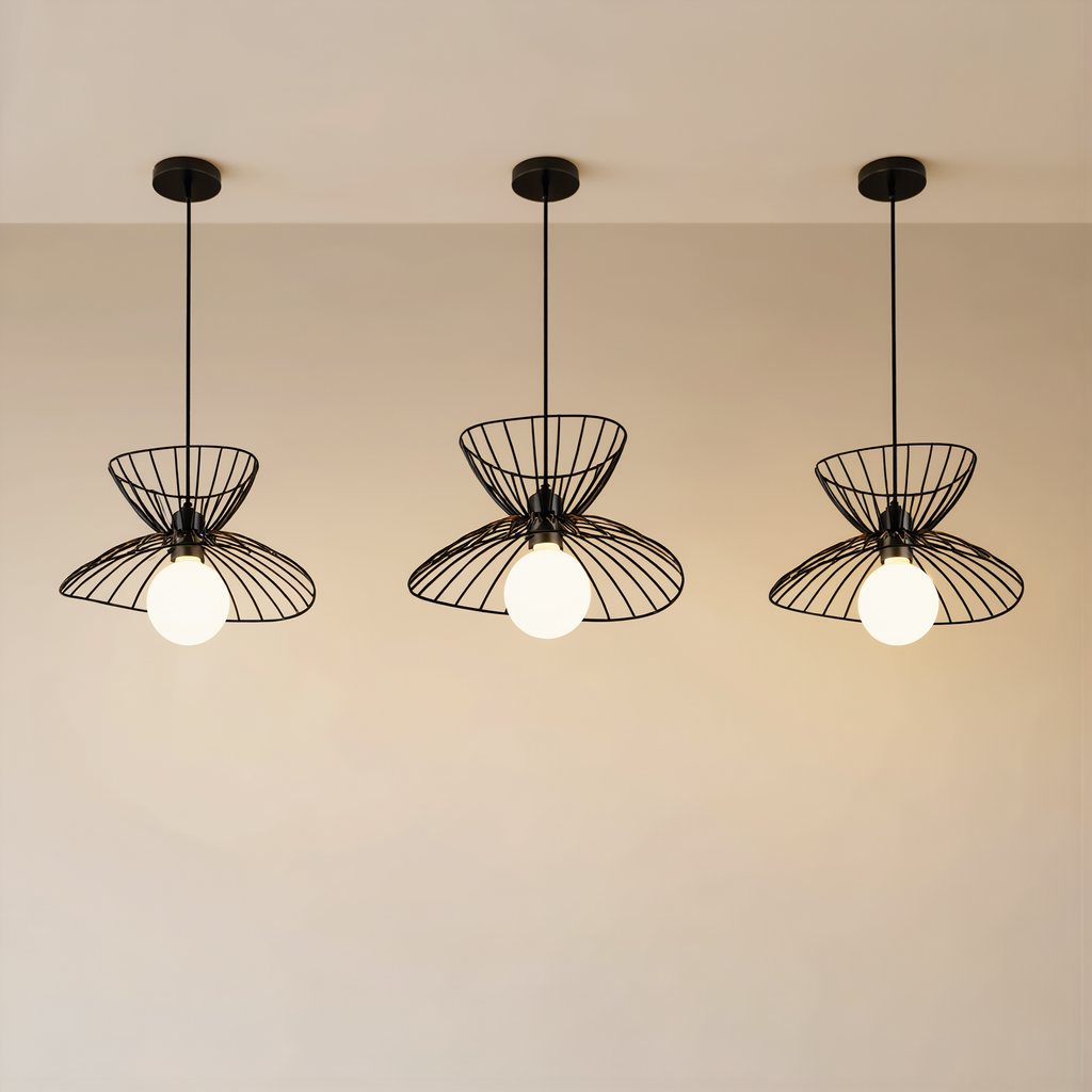 Retro Black Pendant Light - lifestyle