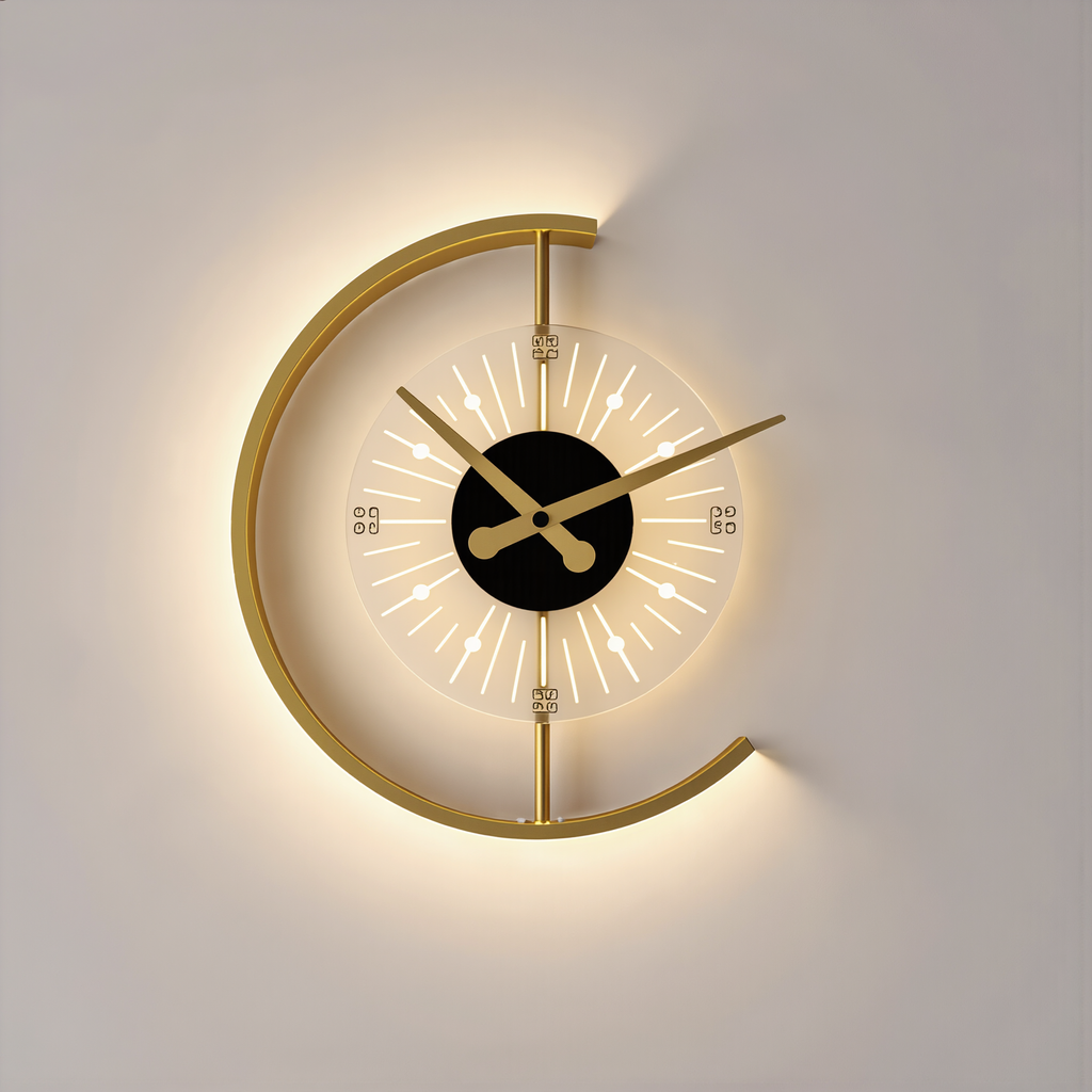 Lunaris Wall Lamp Clock - lifestyle