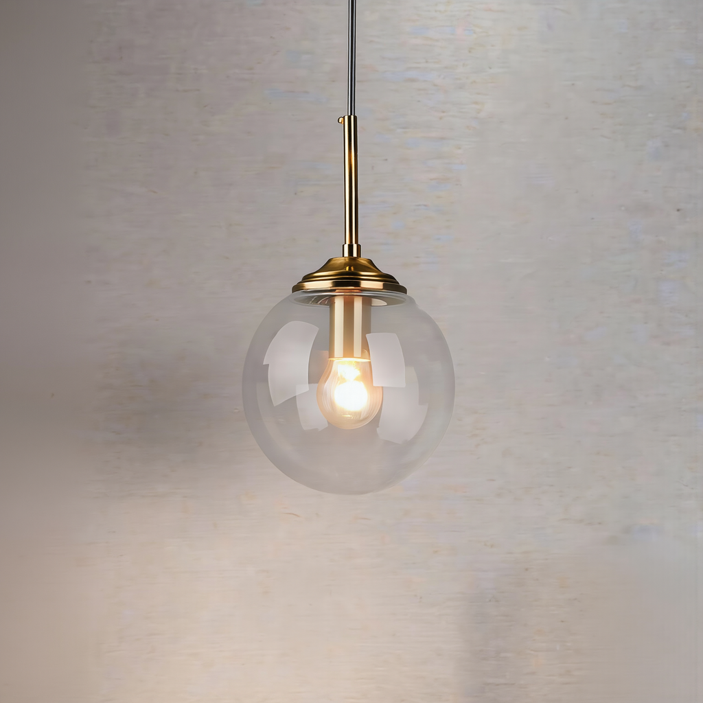 Modern Nordic Glass Globe Pendant Light - lifestyle