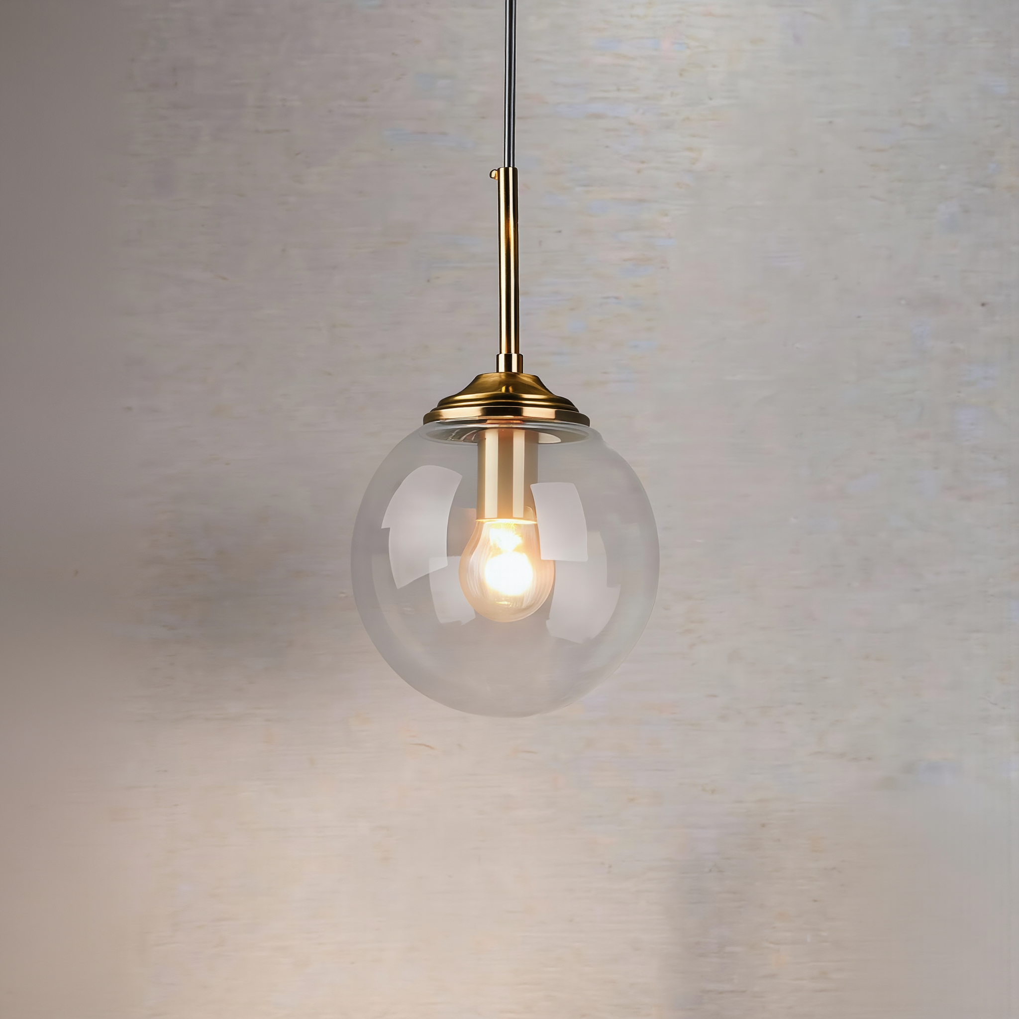 Modern Nordic Glass Globe Pendant Light - lifestyle