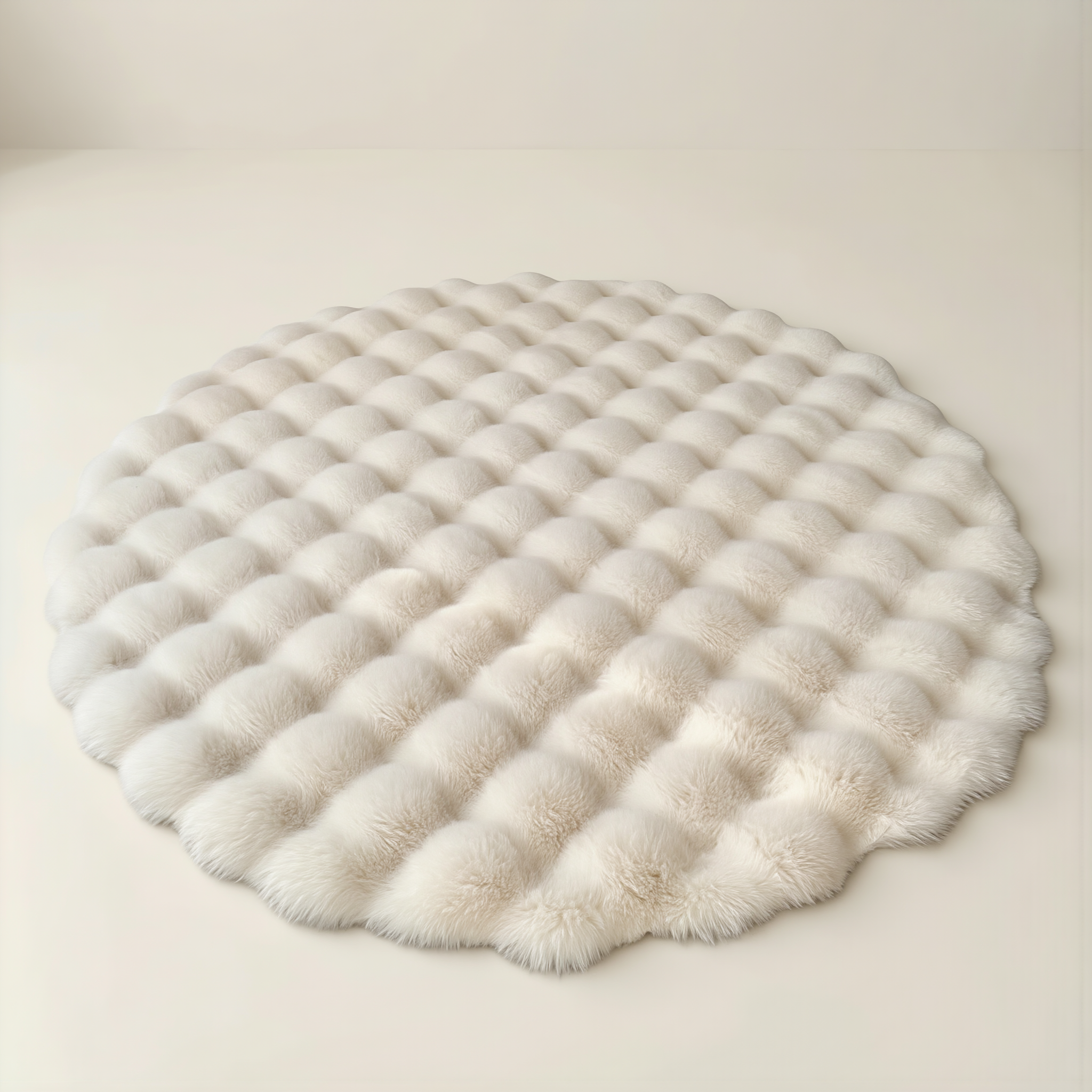Cloud Comfort Round Bubble Rug - lifestyle