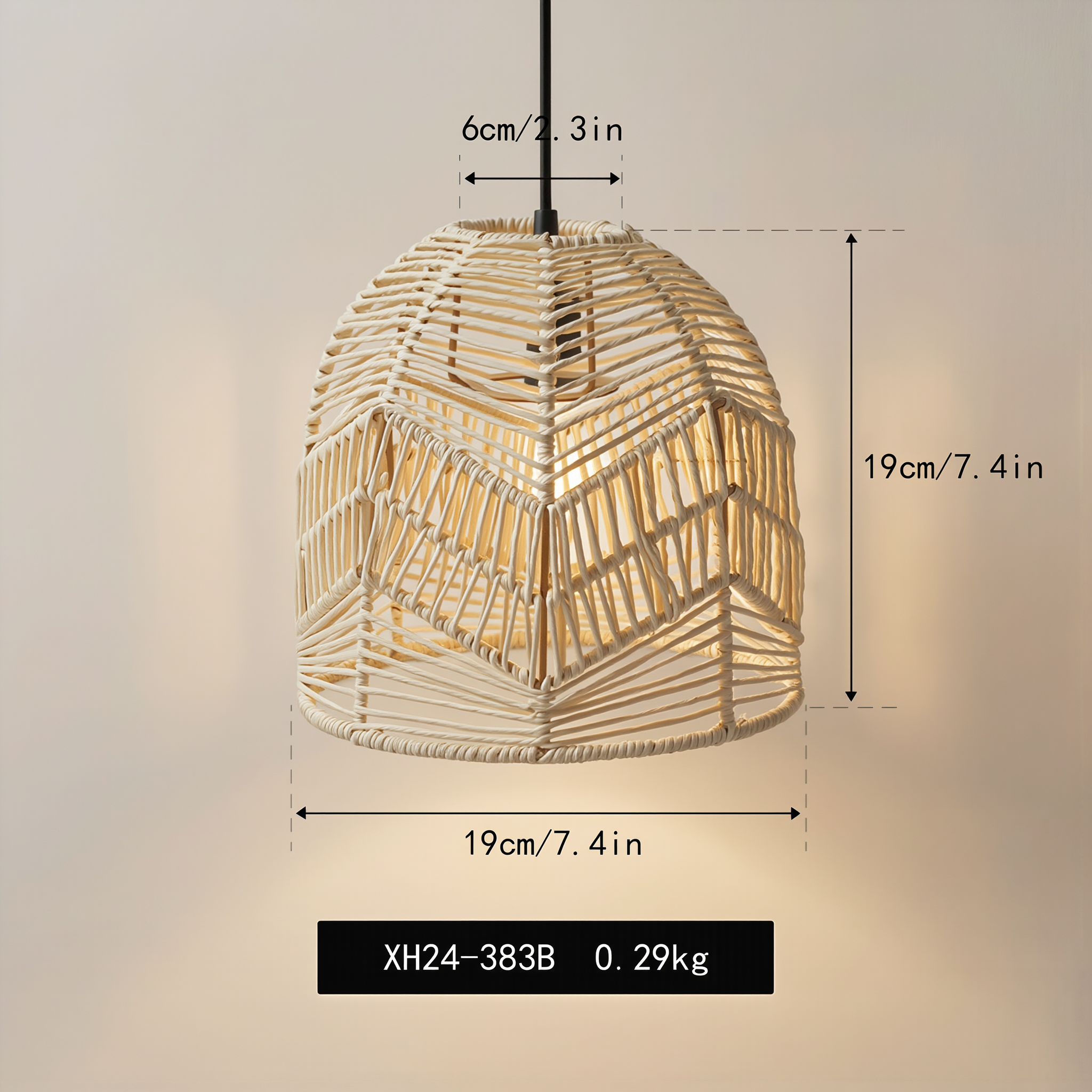 Handwoven Rope Pendant Shade - lifestyle