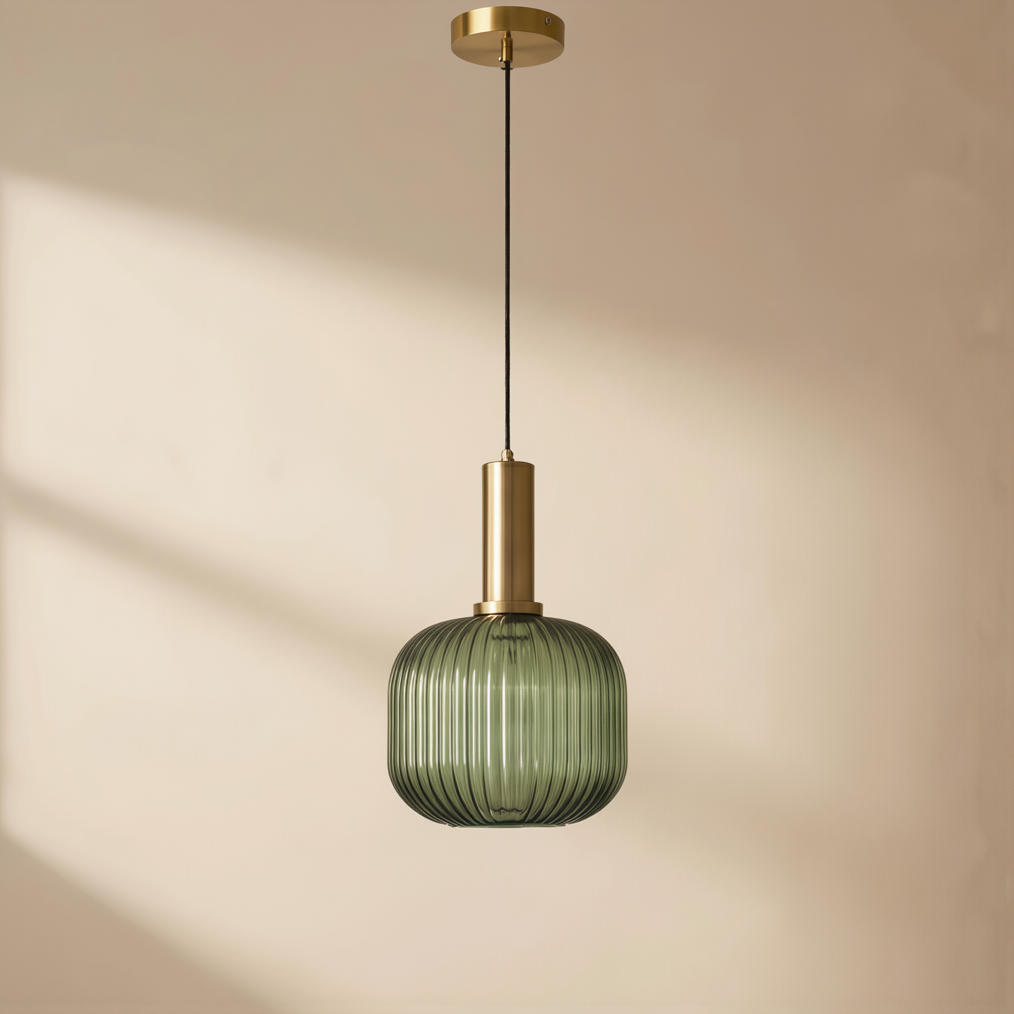 Modern Striped Glass Pendant Light - lifestyle