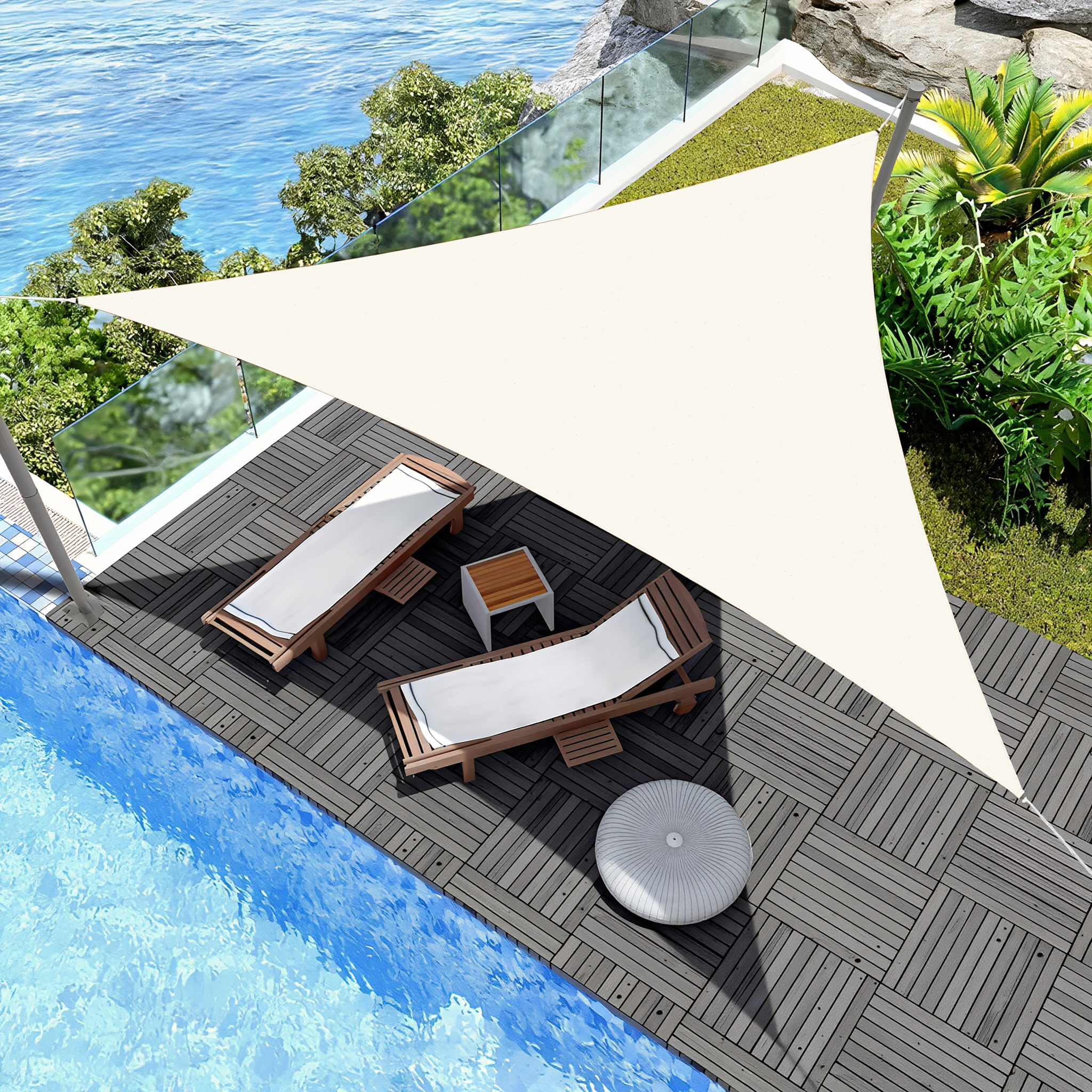 TriBlocker Shade Sail | Waterproof UV-Protect Triangle Design