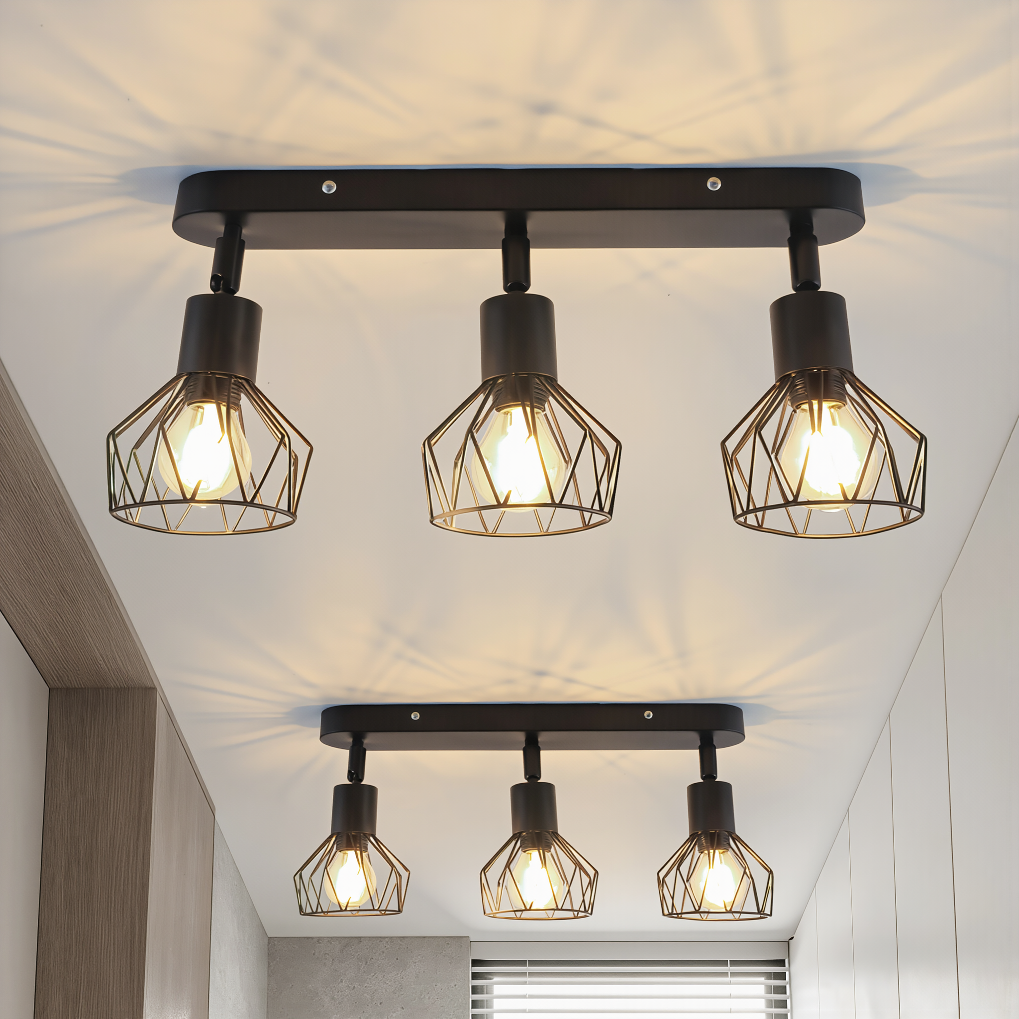 Vintage 3-Light Ceiling Spotlight - lifestyle