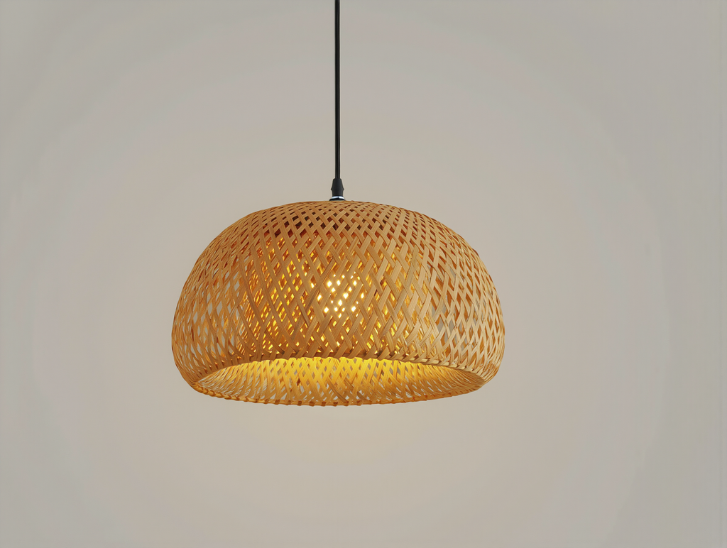 Natural Bamboo Pendant Lamp - lifestyle