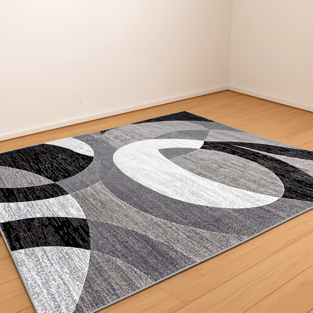 Orbit Weave Geometric Rug - lifestyle