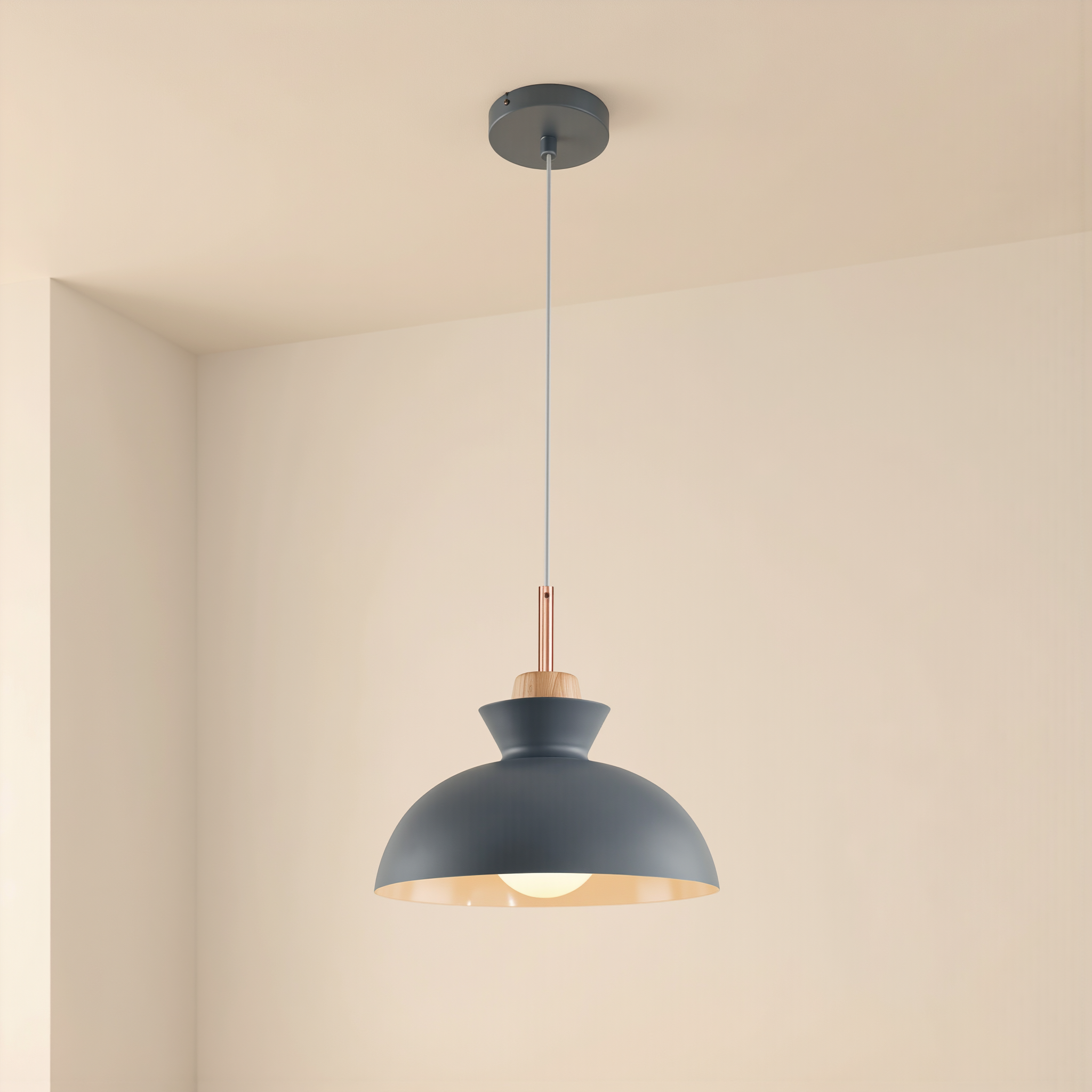 Modern Single Pendant Dome Light - lifestyle