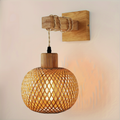 Rustic Wooden Wall Sconce - lifestyle
