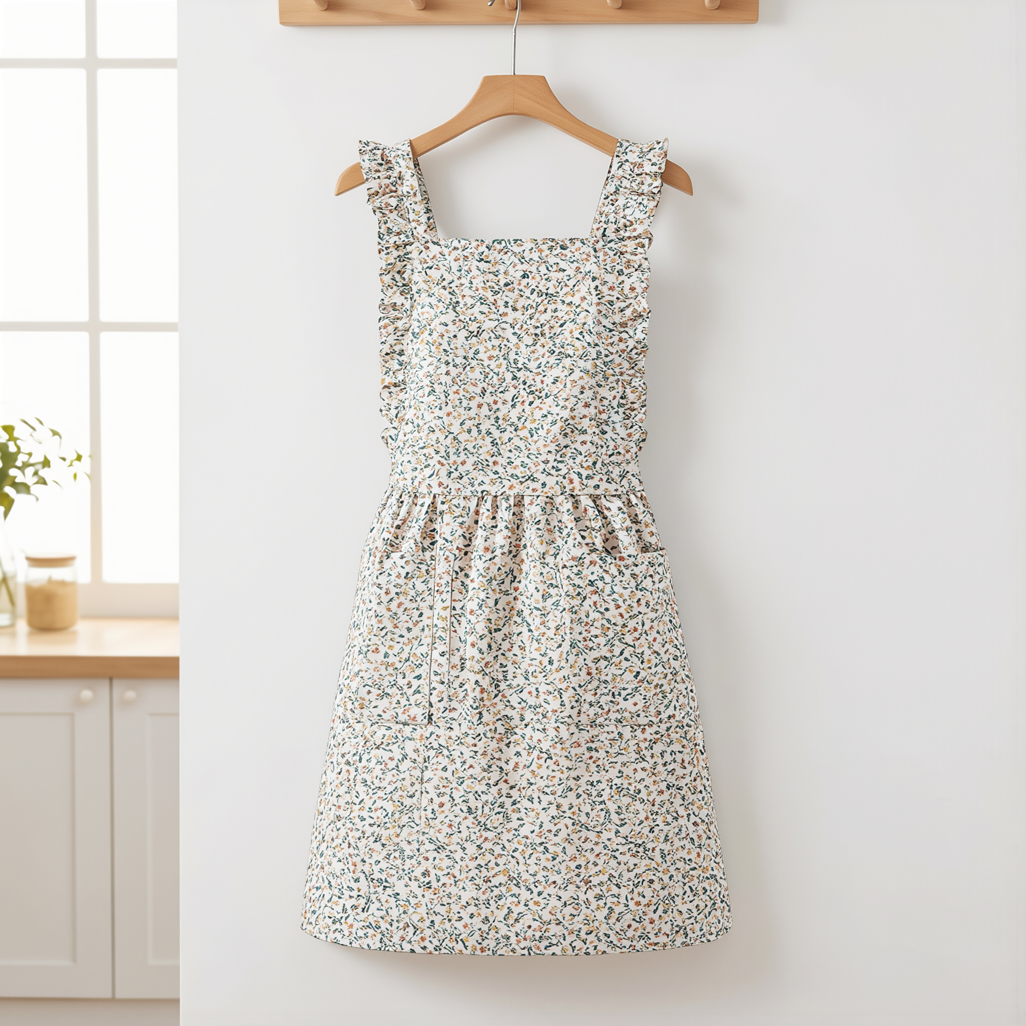 FloraBelle | Princess Style Waterproof Apron | Floral Work Uniform