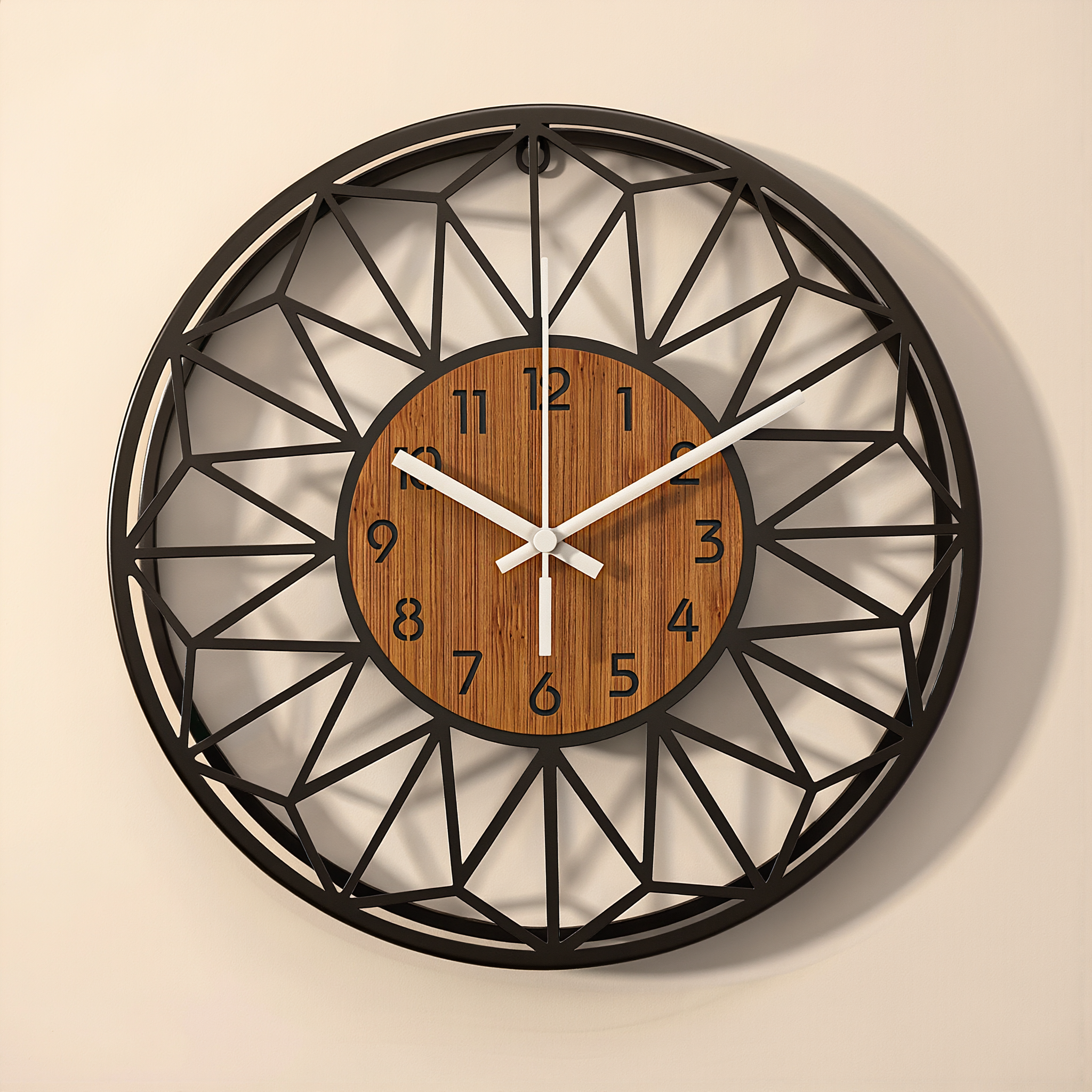 Modern Metal Wall Clock - lifestyle