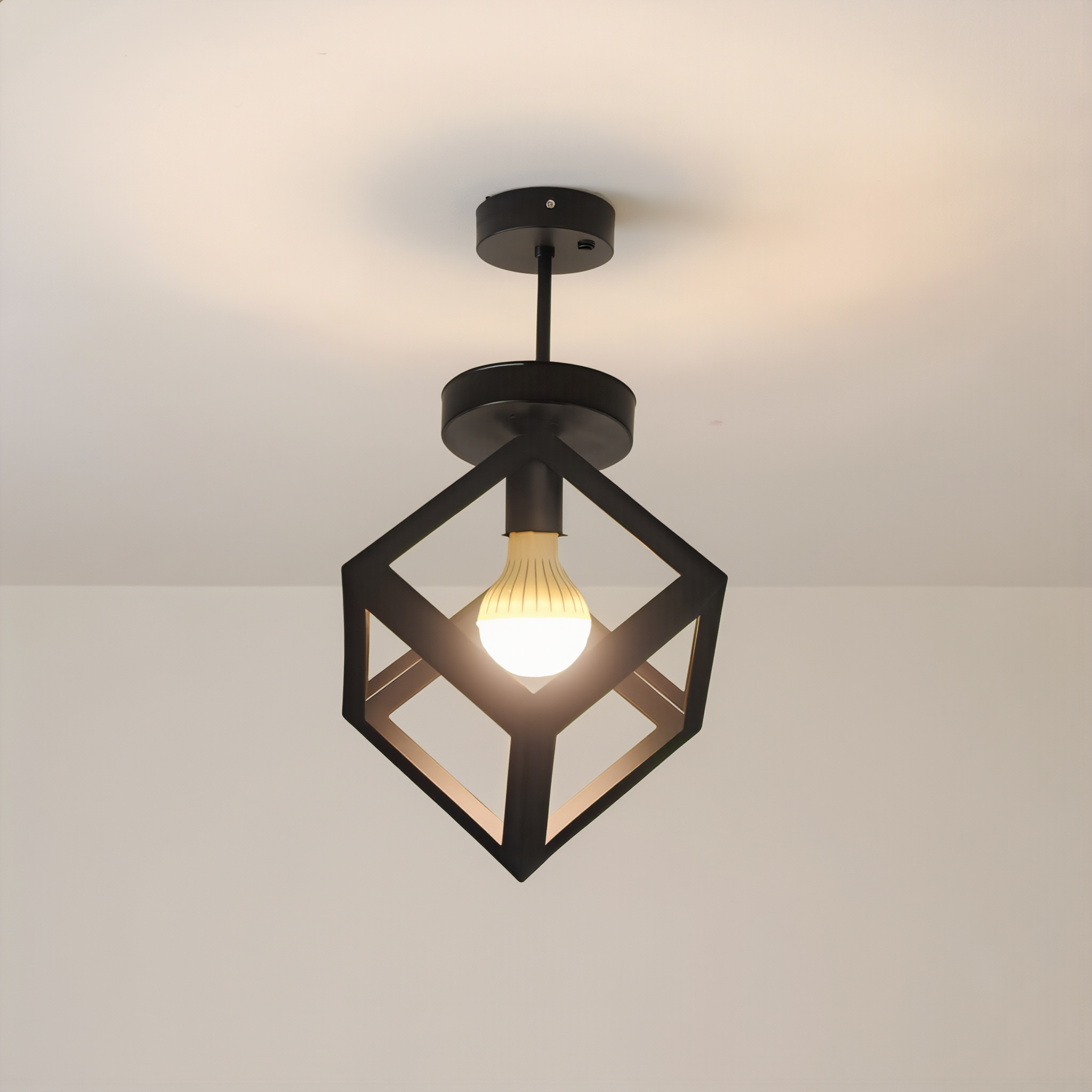 Geometric Cube Ceiling Light - lifestyle