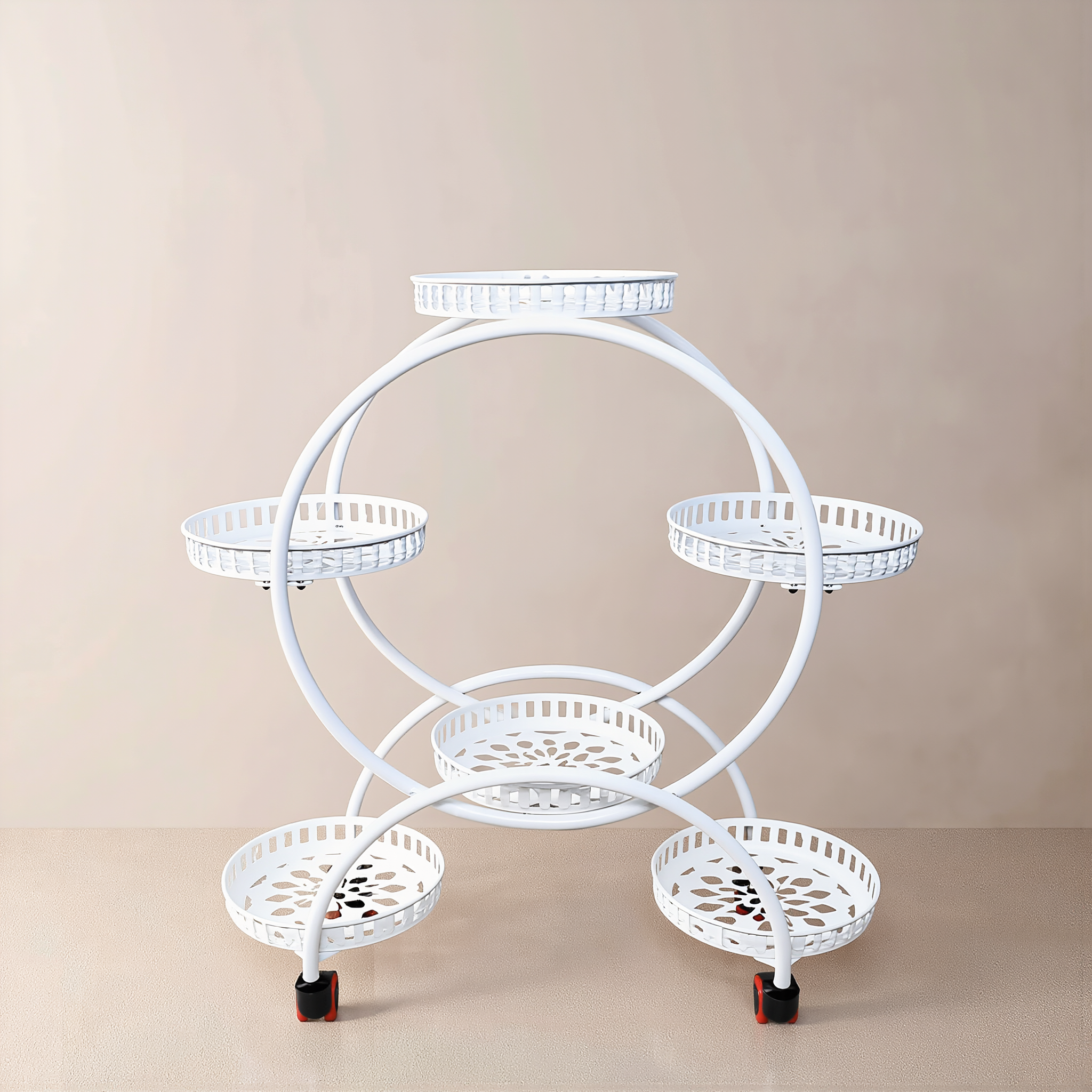 Metal Plant Stand with Wheels - lifestyle