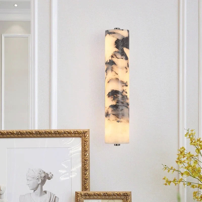 LuxeStone | Italian Style Natural Marble Wall Lamp | Modern Luxury Sconce