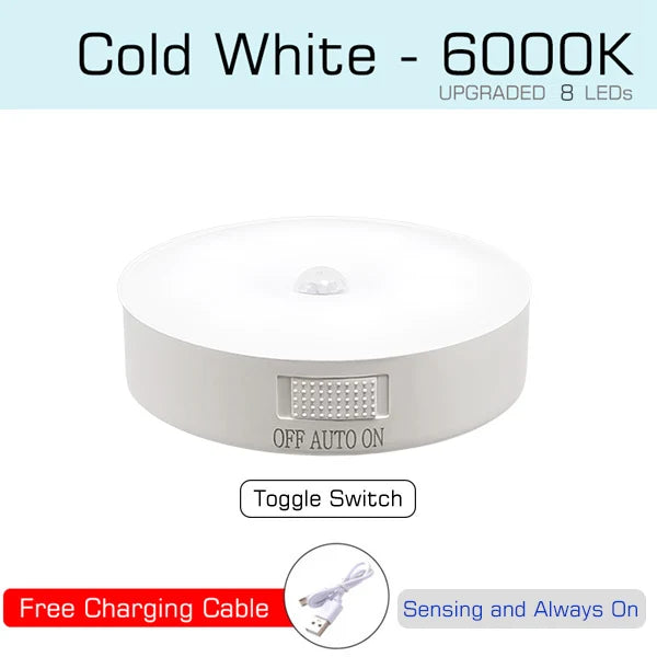 Motion Sensor Night Light | USB Rechargeable LED Light