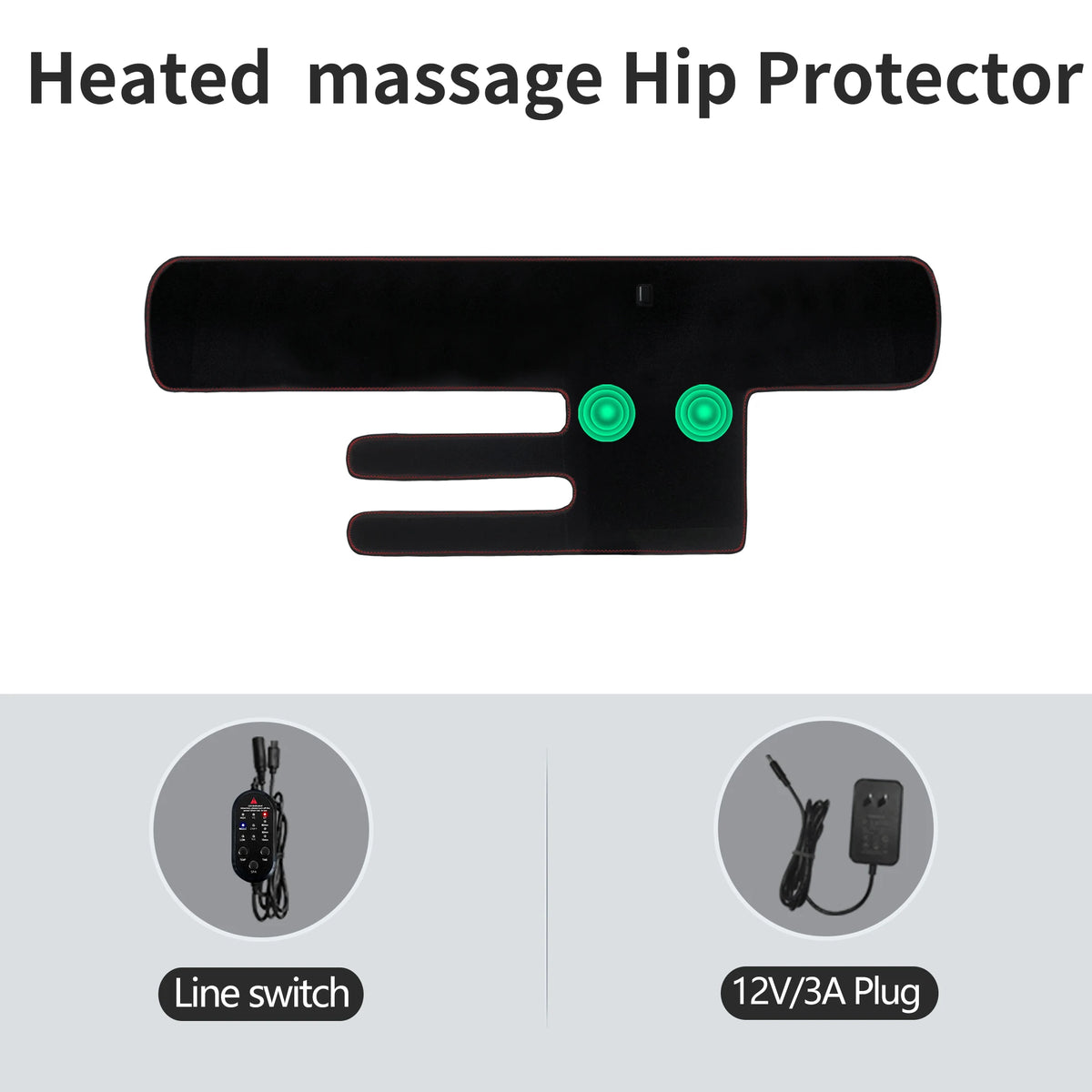 Heated Massage Waist Hip Support Brace Heating Support Pain Relief Hot Compress Waist Thigh Buttock Muscle Relaxation