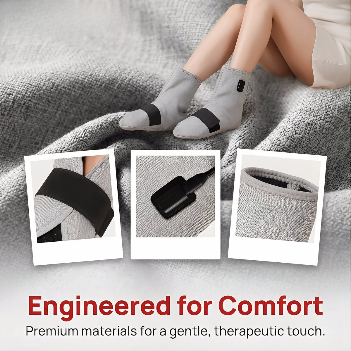 660&850nm LED Red Light  Ankle Brace 3 Gear Vibration Ankle Wrist Guard Left Right Foot Support Relief Pain  Sports Recovery