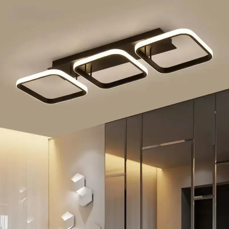 Modern Multi-Ring LED Ceiling Light | Dimmable Flush Mount for Hallway, Bedroom & Living Room