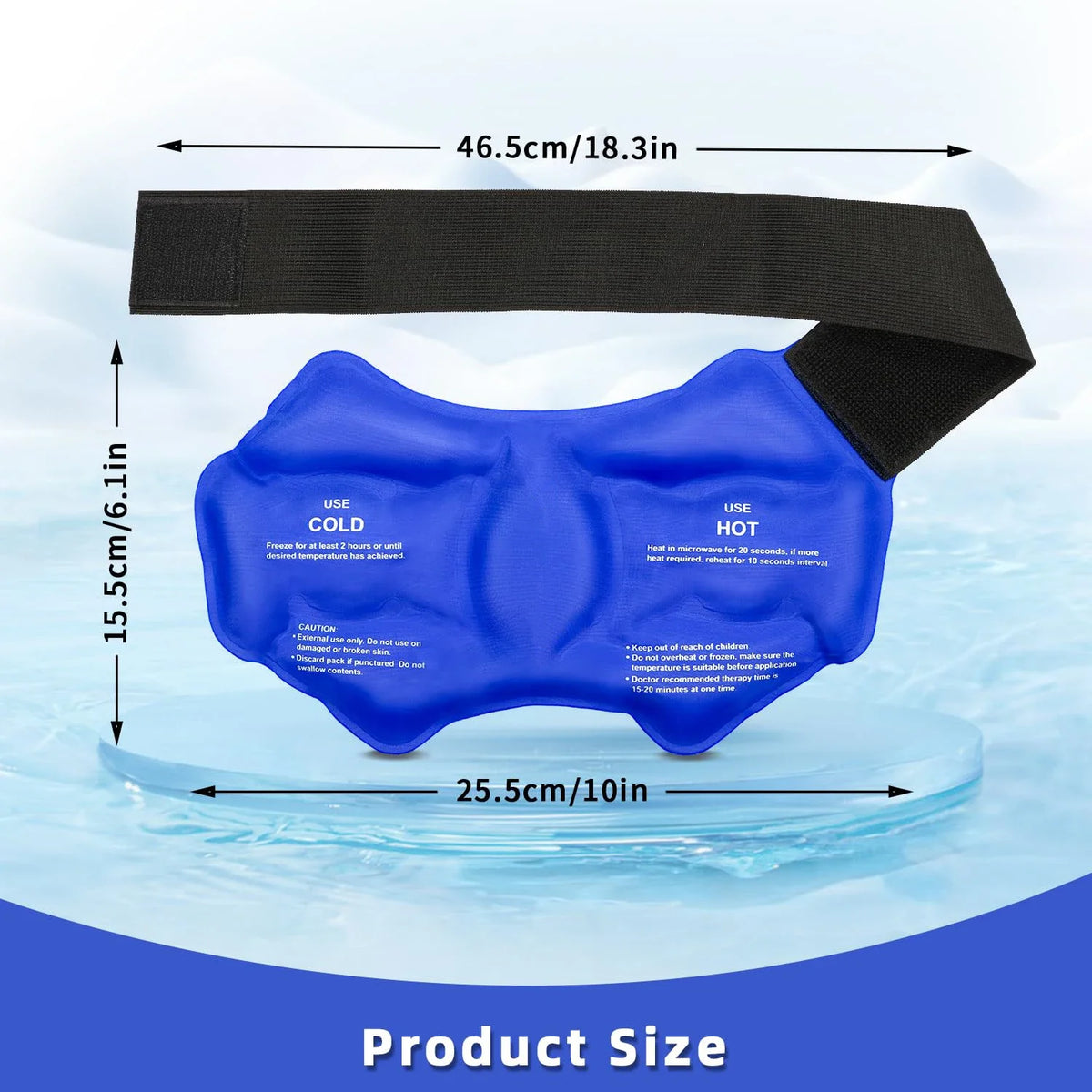 Ankle Brace Hot & Cold Ice Pack Wrap | Reusable Gel Compress for Sports Injuries