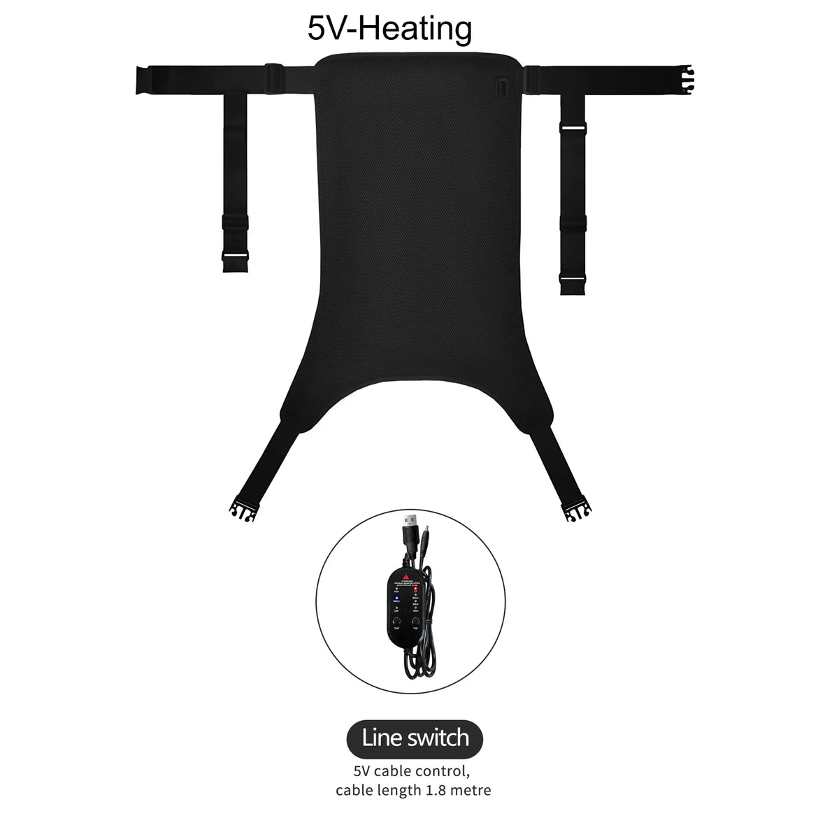 Electric Back Heating Brace | 3-Gear Hot Compress for Back Pain & Sleep